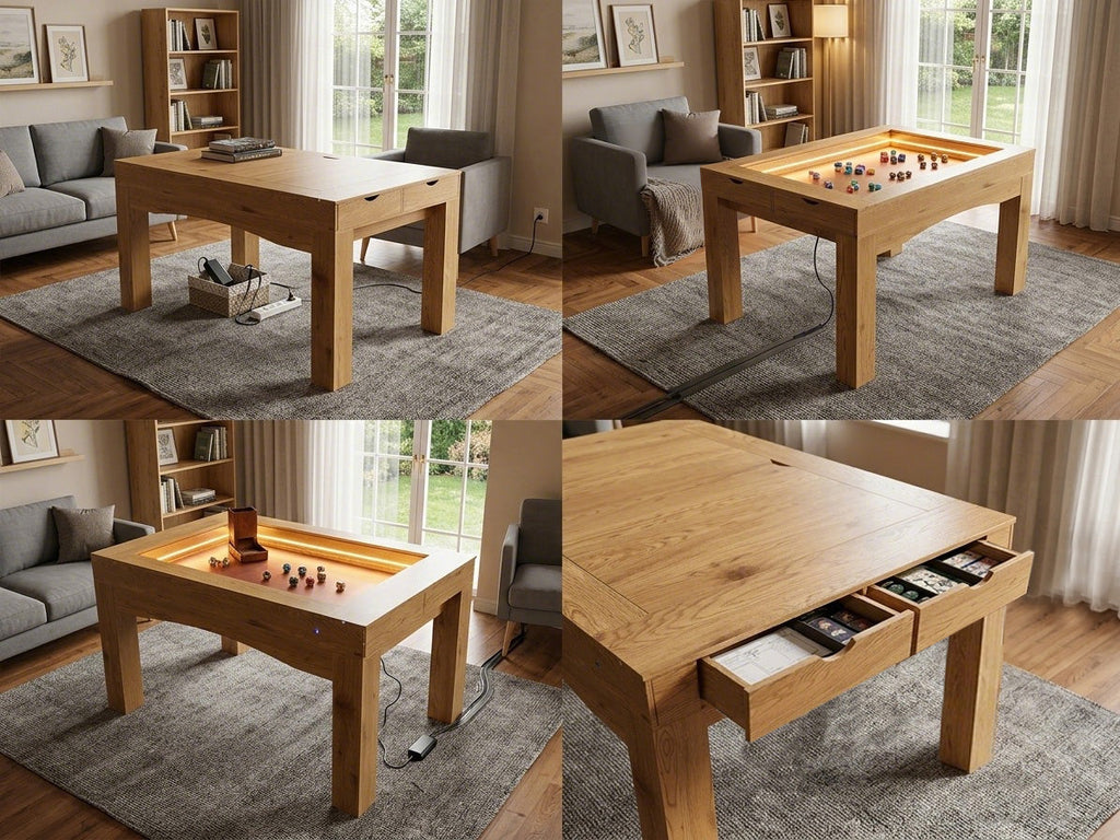 Gaming Table with Removable Top for 4–6 Players