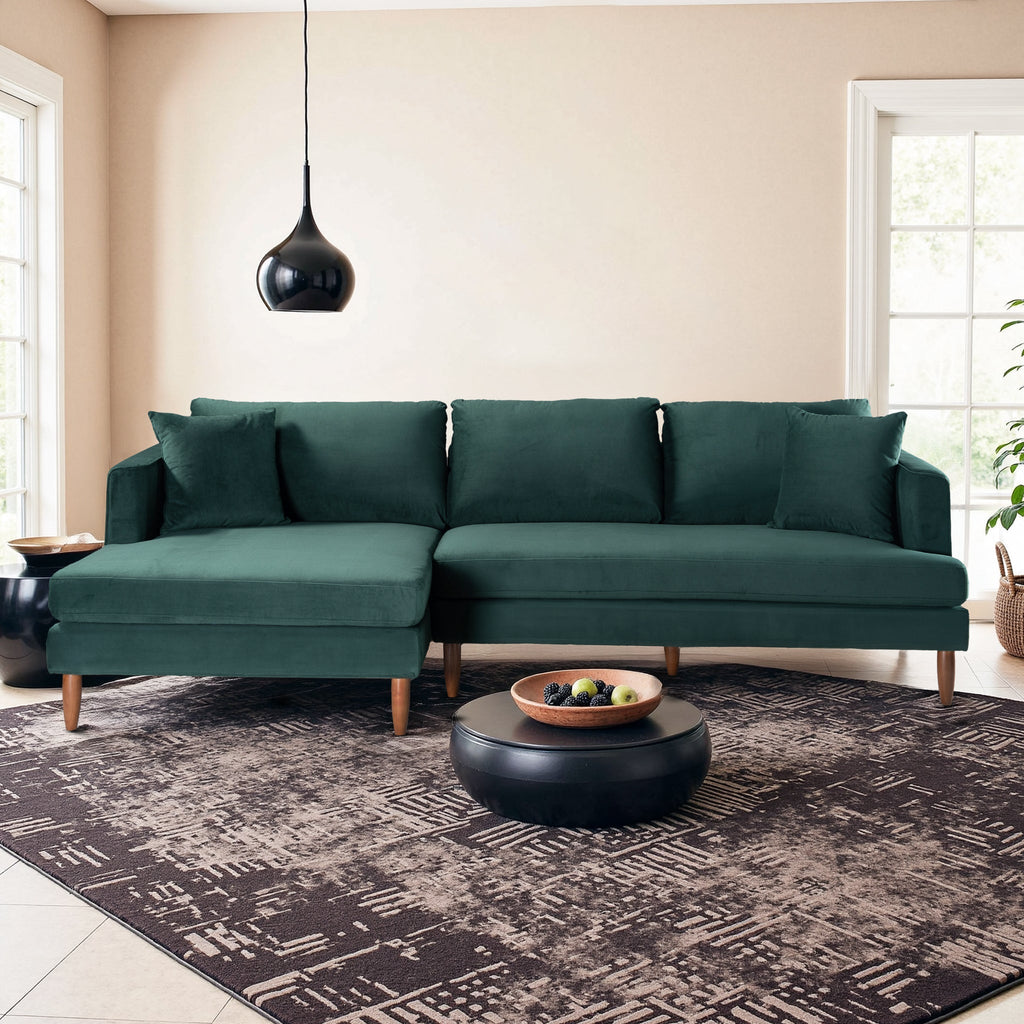 Blake L-Shaped Dark Sectional Sofa