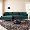 Blake L-Shaped Dark Sectional Sofa