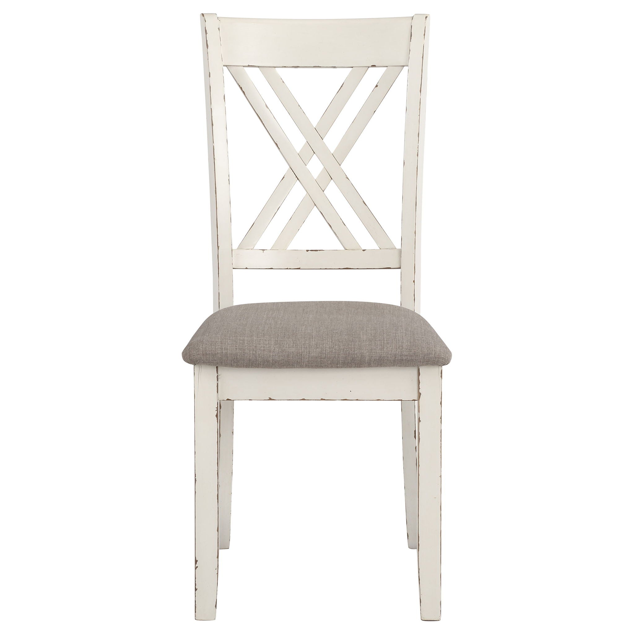 Ebers - 7 Dining Set With 2 Tone Upholstered Chairs - Vanilla White