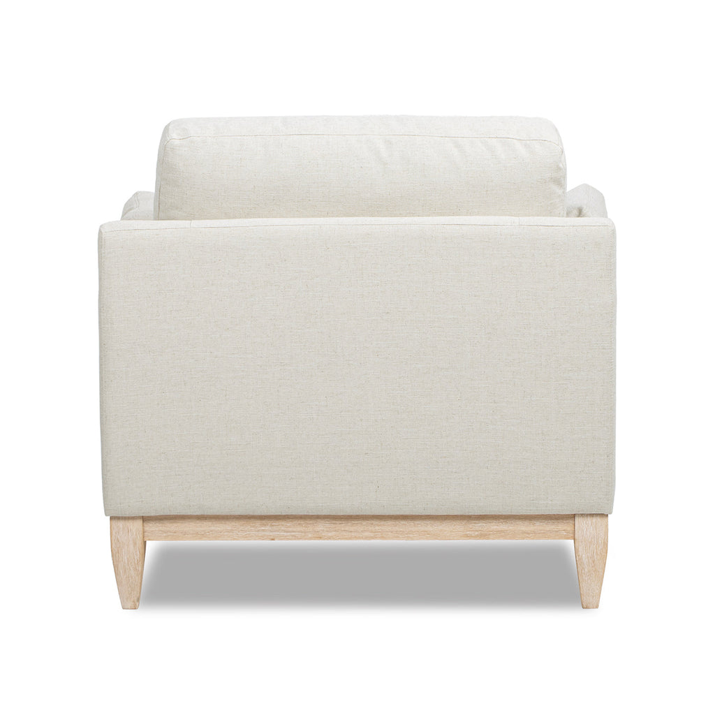 Pasadena 36" Wide Modern Farmhouse Accent Arm Chair Flax