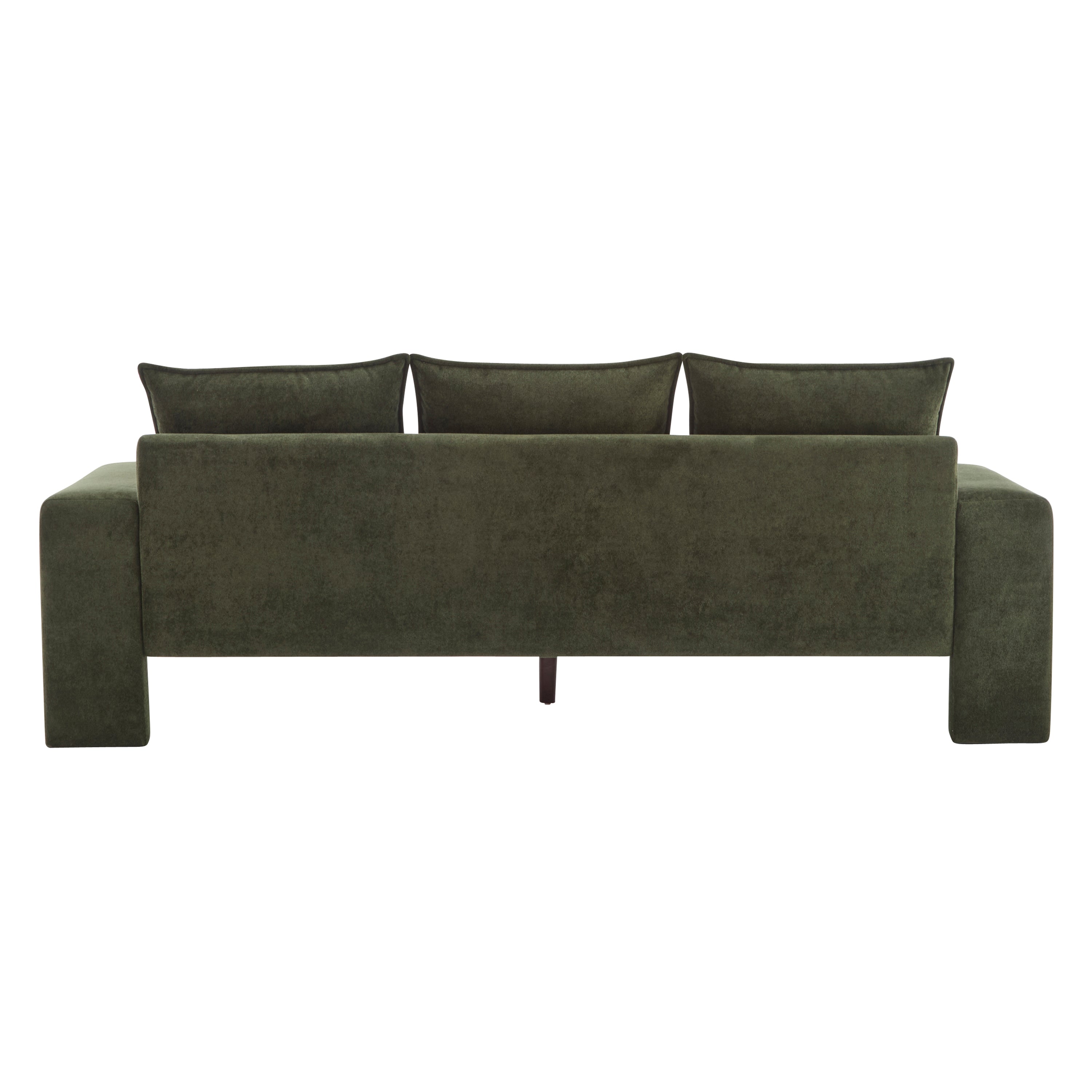 Algora 84.5 in. 3 Seater Modern Upholstered Velvet Sofa, Moss