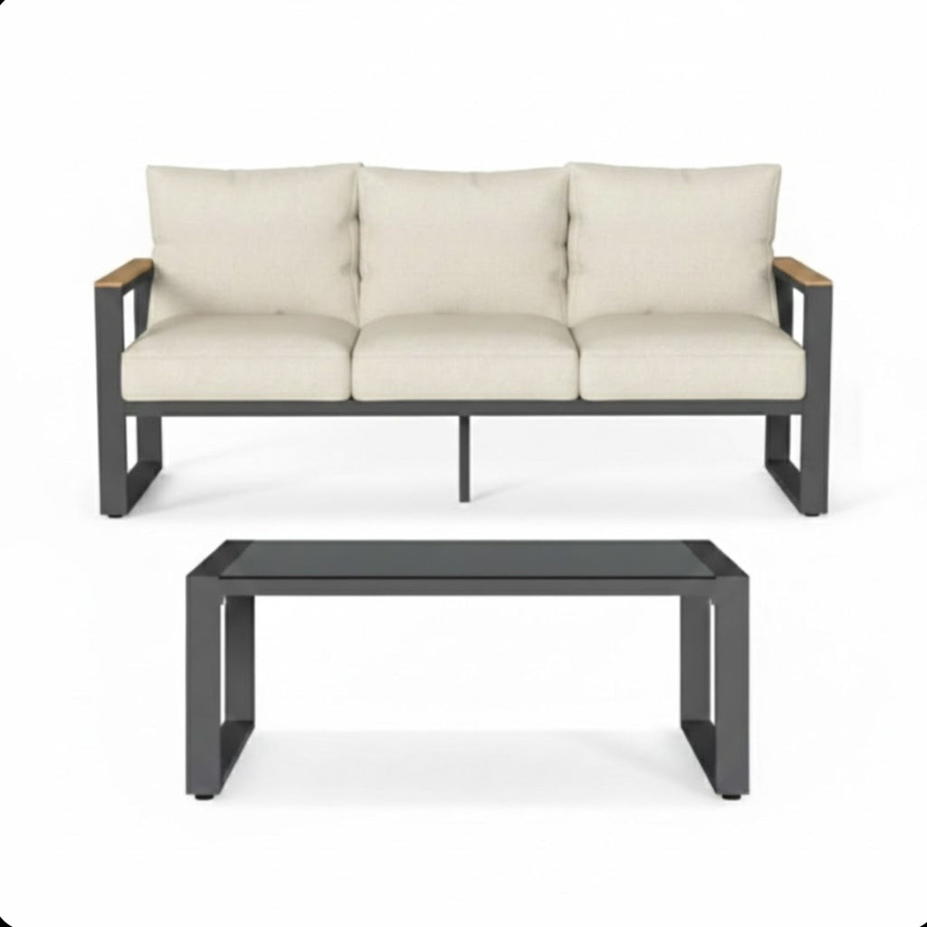 Modern Outdoor Sofa Set With Coffee Table