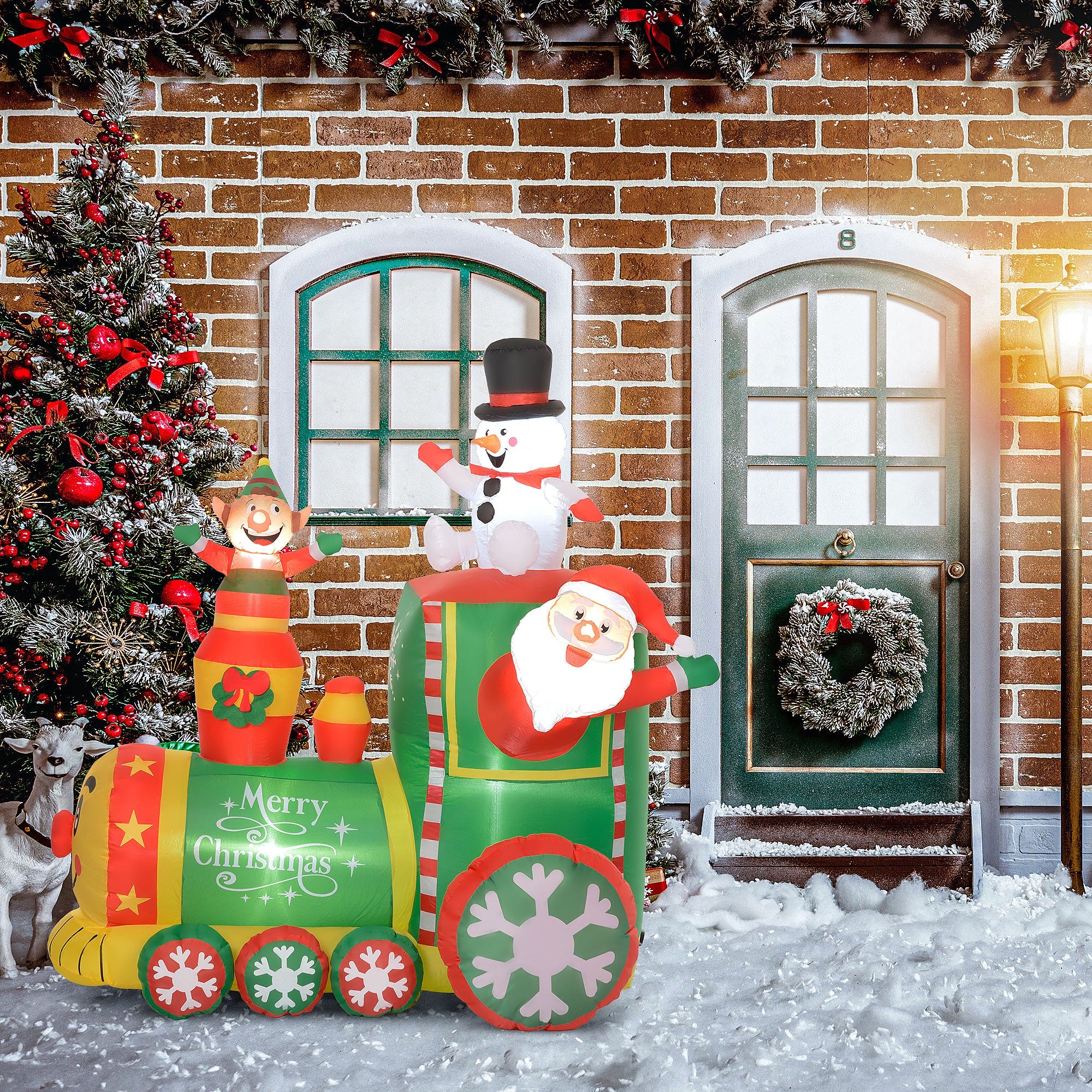 Outsunny 5.9' Christmas Inflatables Train