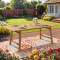 Extendable Acacia Wood Outdoor Dining Table