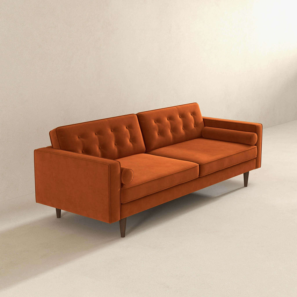 Mid Century Modern Velvet Sofa