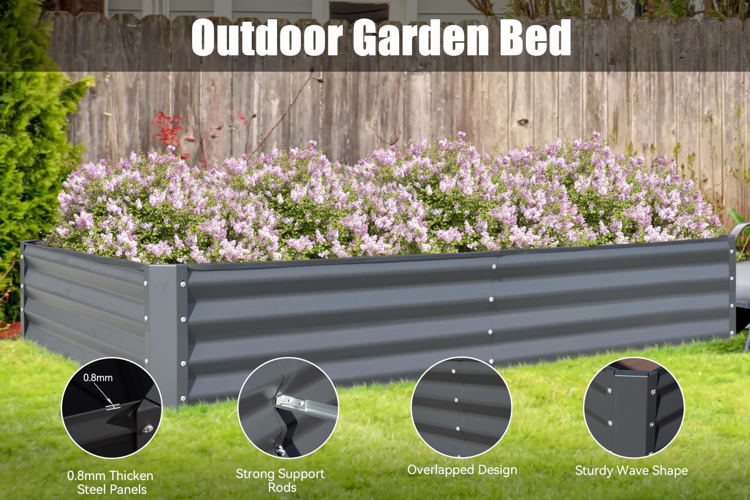 Galvanized Raised Garden Bed