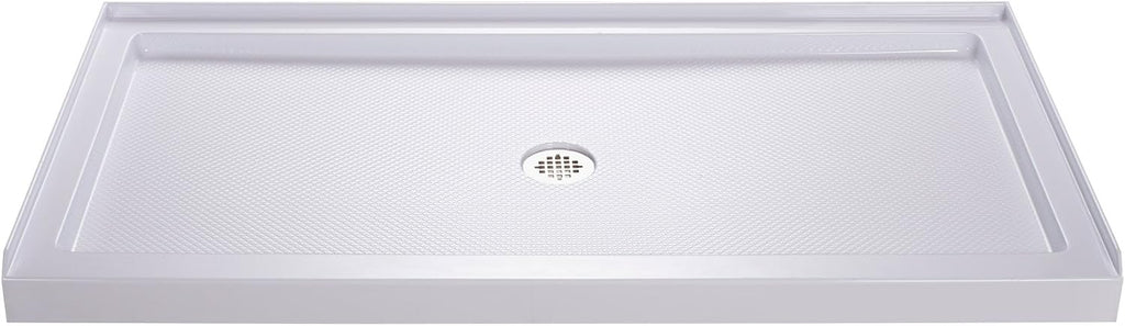 60" x 32" Shower Base, Central Drain Single Threshold