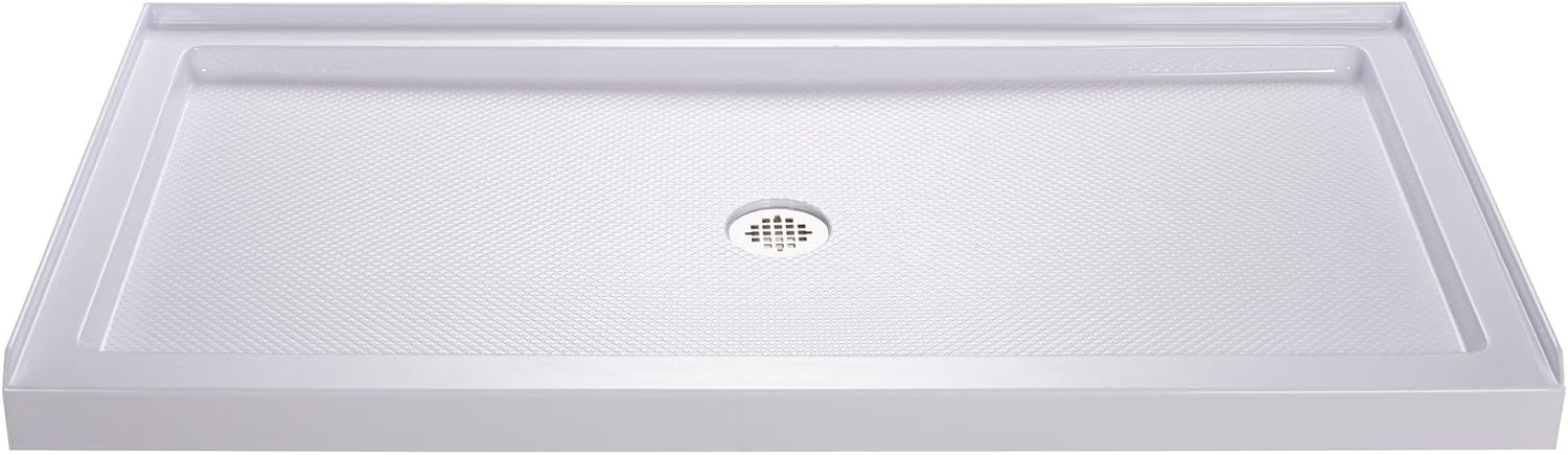 60" x 32" Shower Base, Central Drain Single Threshold