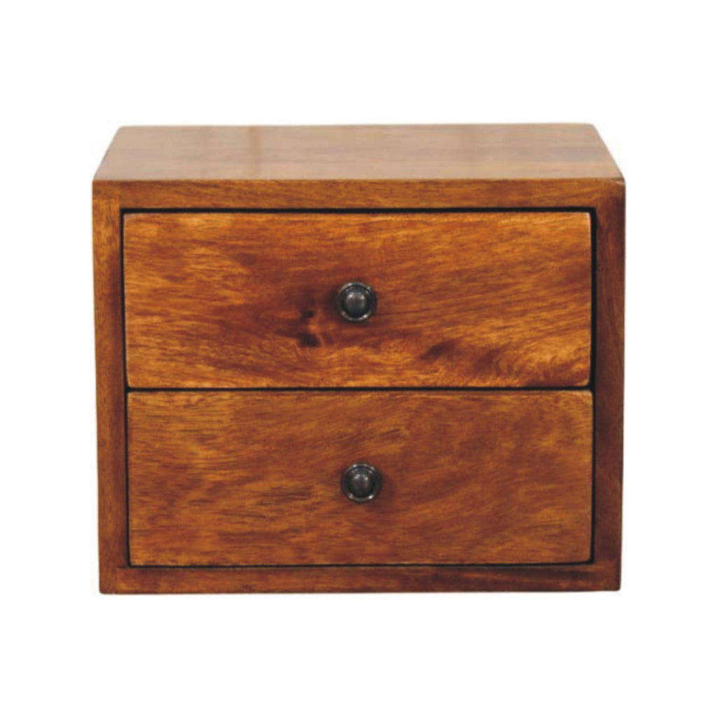 Solid Wood Solis Chestnut Wall-Mounted Nightstand