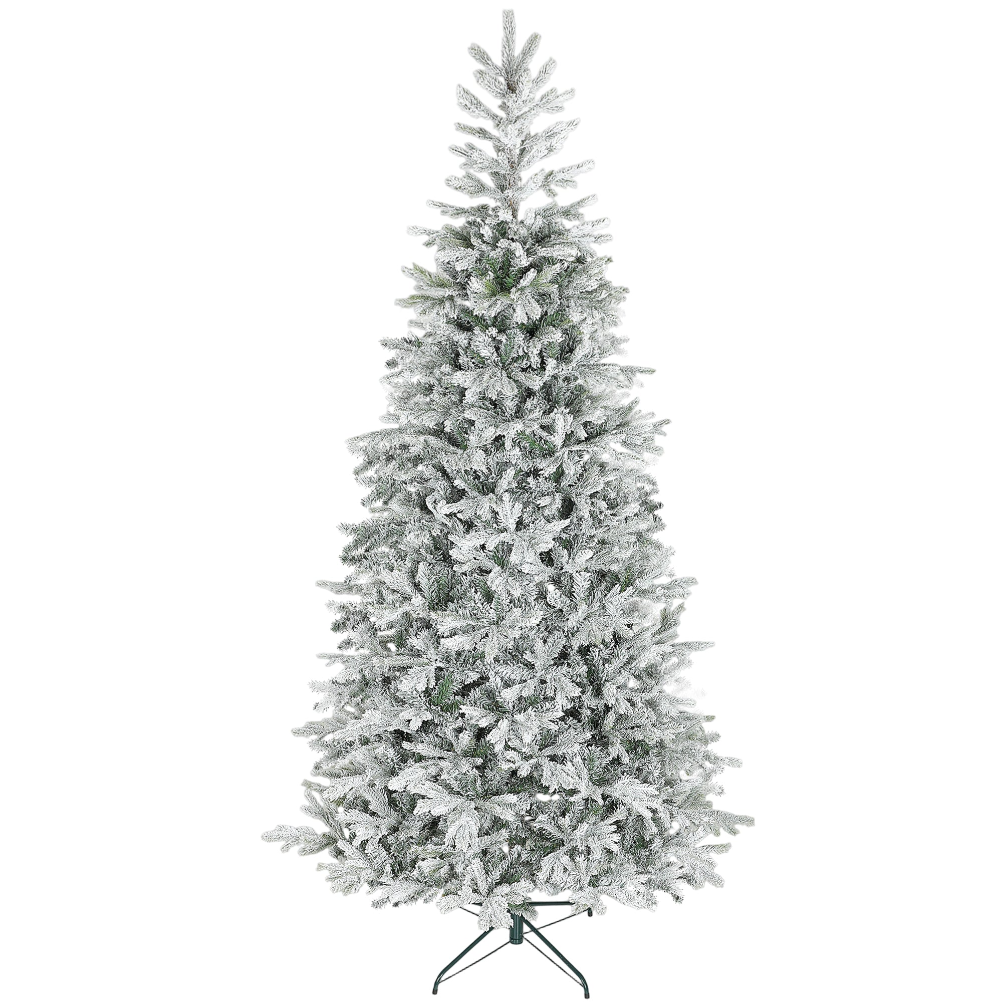 HOMCOM 9 ft Artificial Frosted Christmas Tree