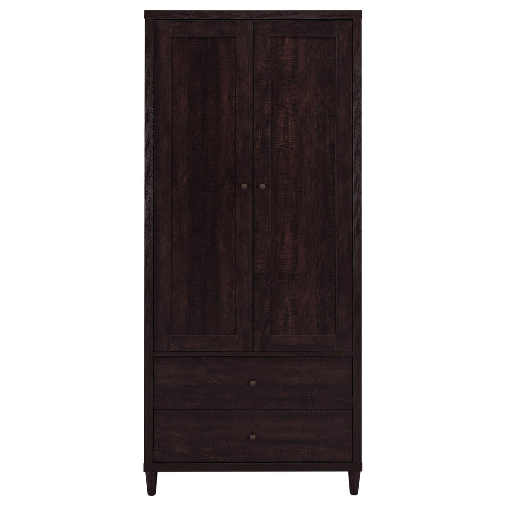 Nestor - 2 Drawer Tall Accent Cabinet With 2 Doors - Rustic