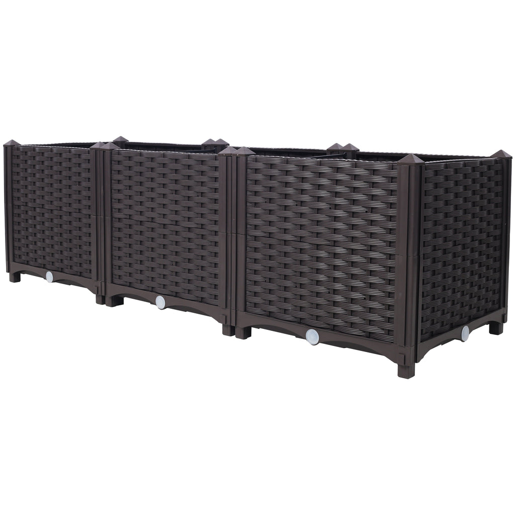 Deep Raised Garden Bed Plastic Planter Boxes