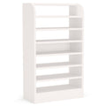 8 Tier Tall Shoe Rack, Wooden Shoe Storage Cabinet, Entryway Organizer - White