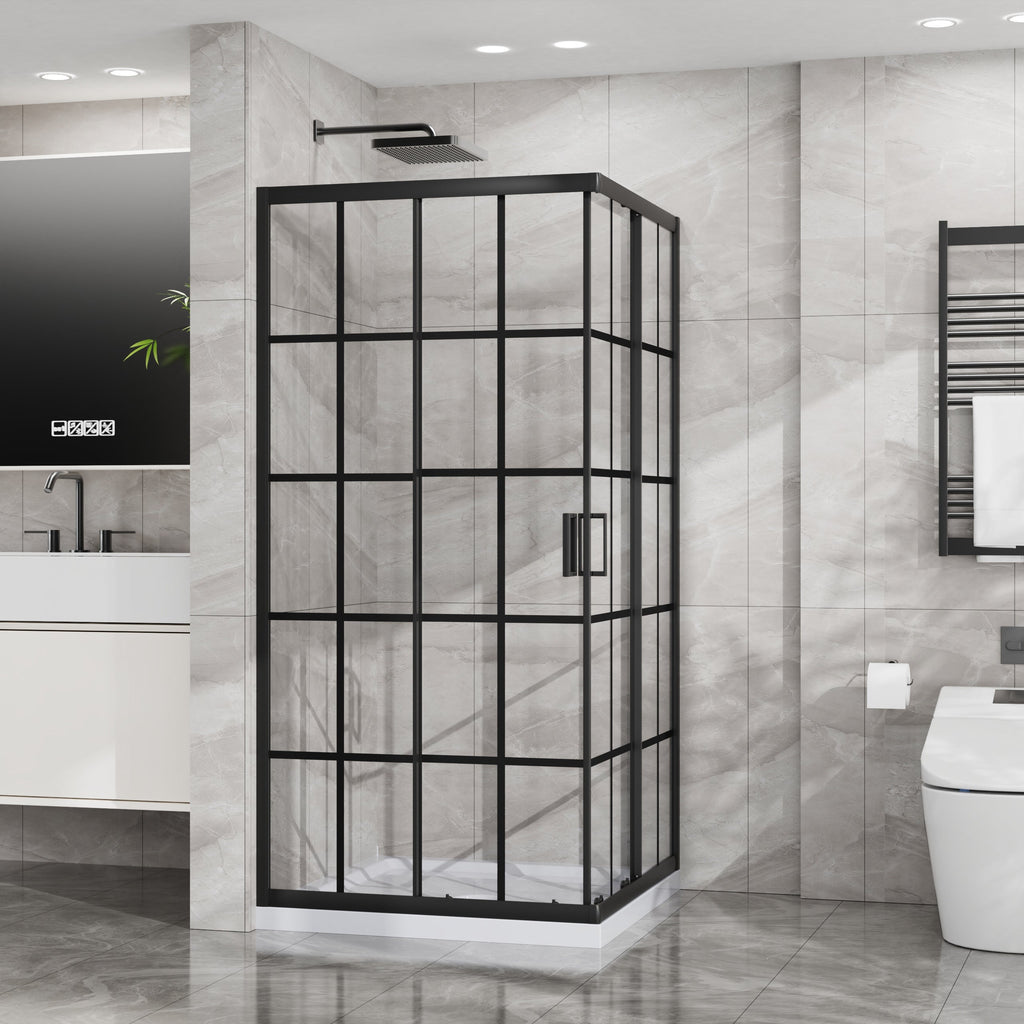 Goodyo Corner Shower Door - 36" D x 36" W x 72" H