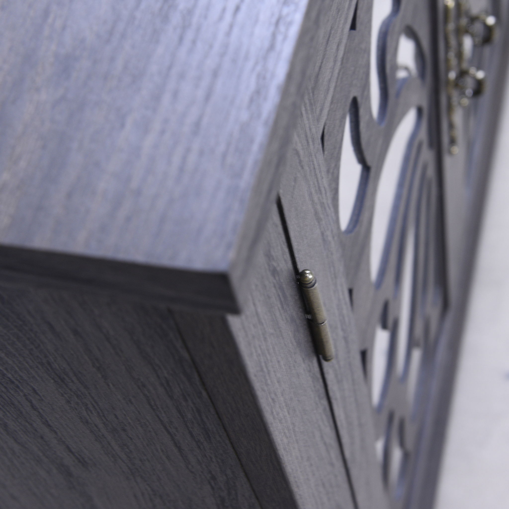 Elegant Sideboard With 2 Acrylic Mirrored Doors, Adjustable Shelf Storage