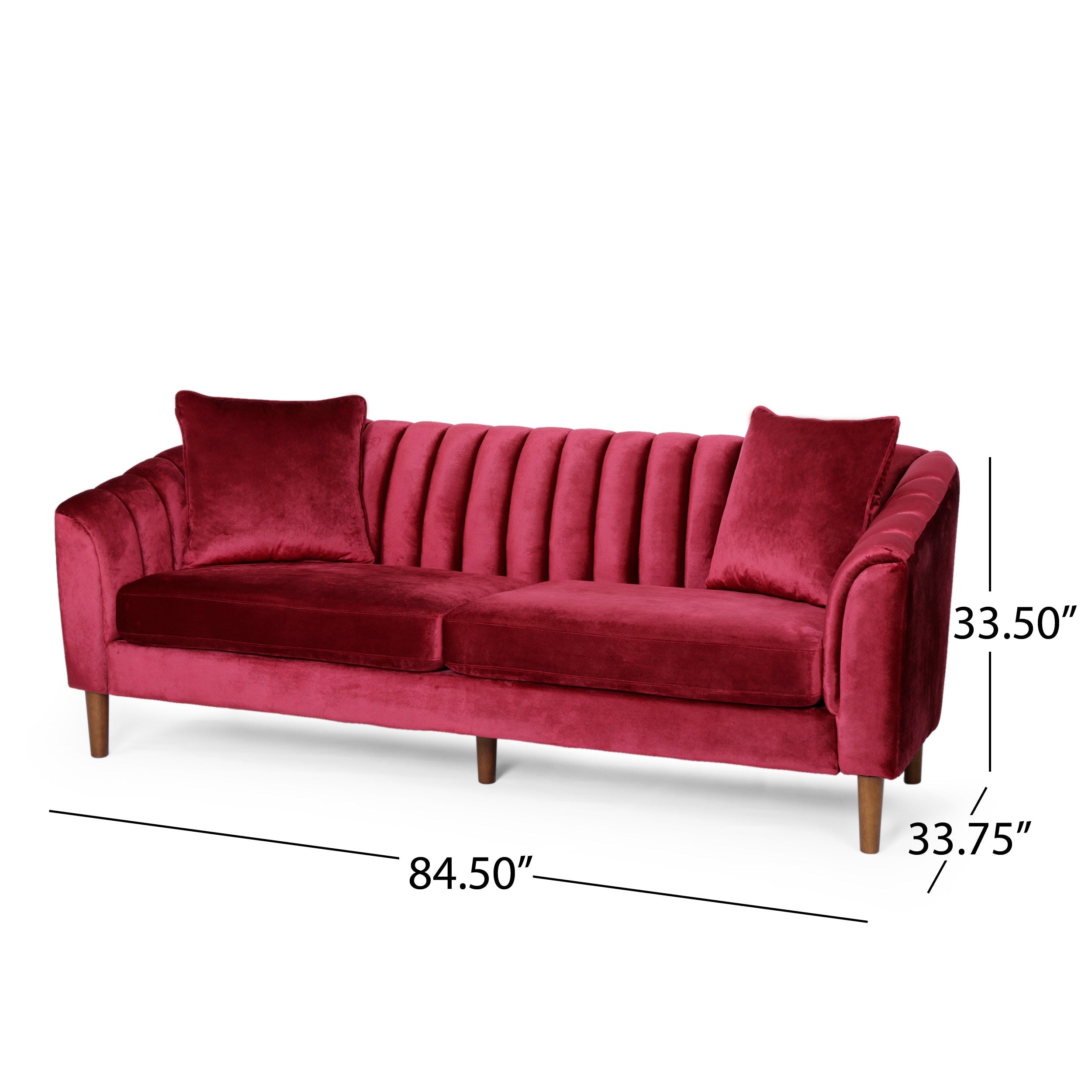 3-Seater Sofa (Wine Red)