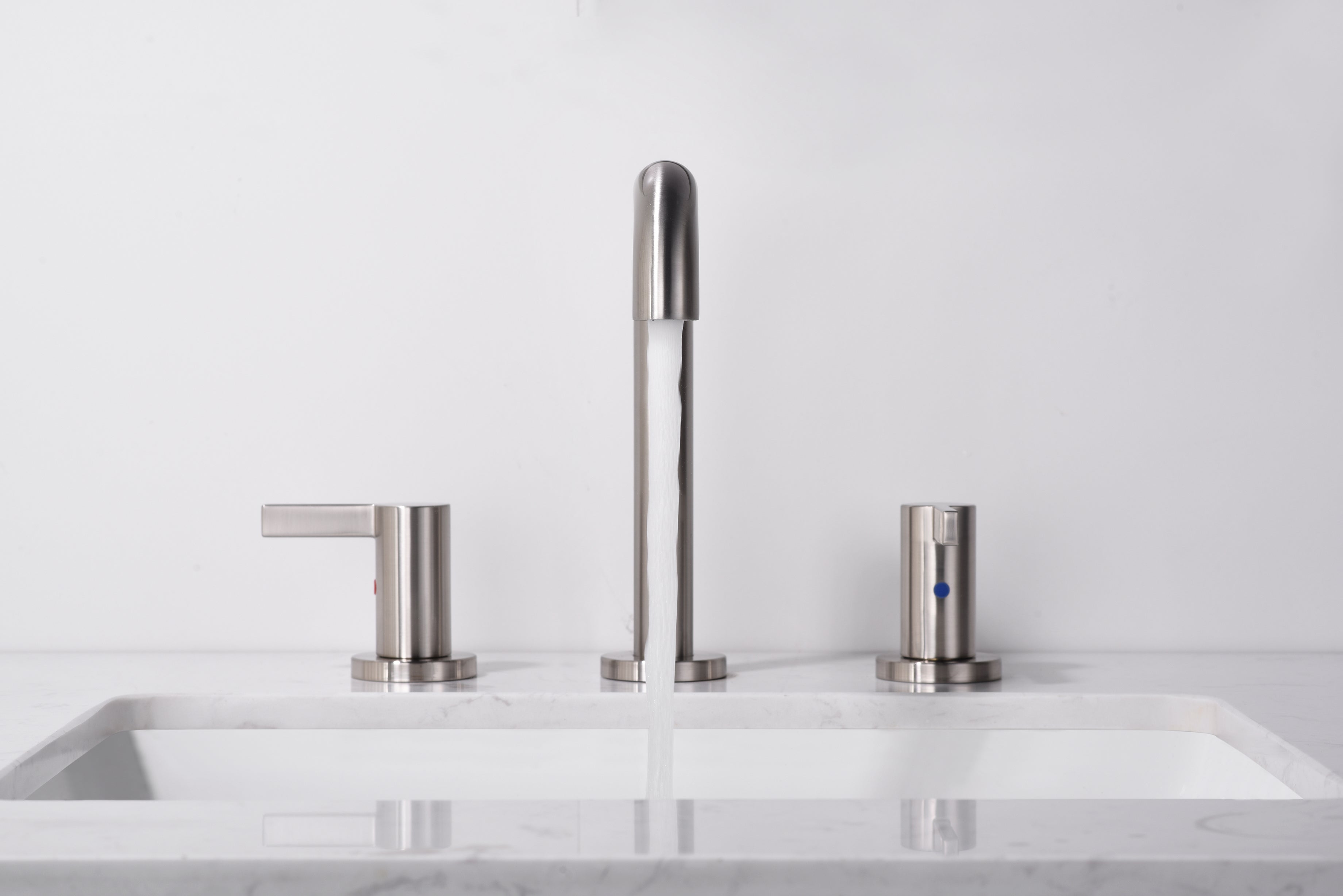 Bathroom Faucet For Bathroom Sink With Two Handles, Pop Up Drain And Supply Lines