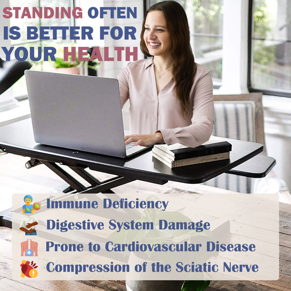 32 Inch Height Adjustable Desk Converter