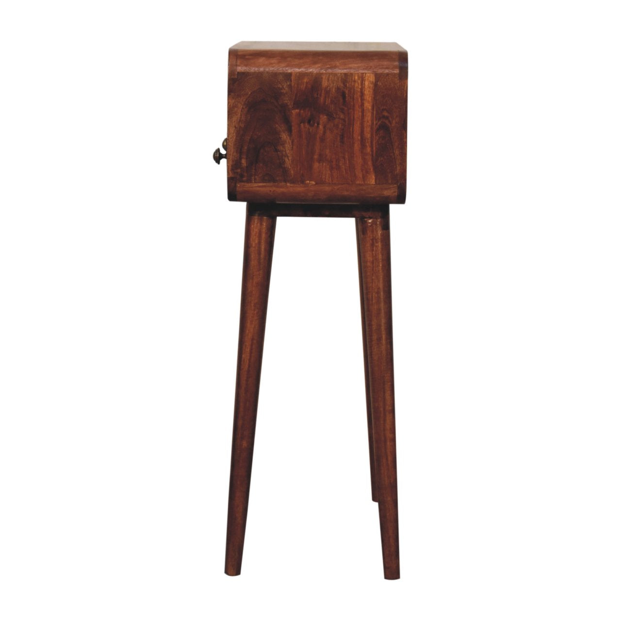 Solid Wood Mini Curved Honey Console Table
