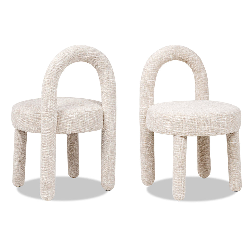 Penny Round Arched Fully Upholstered Dining Side Chair, Set of 2