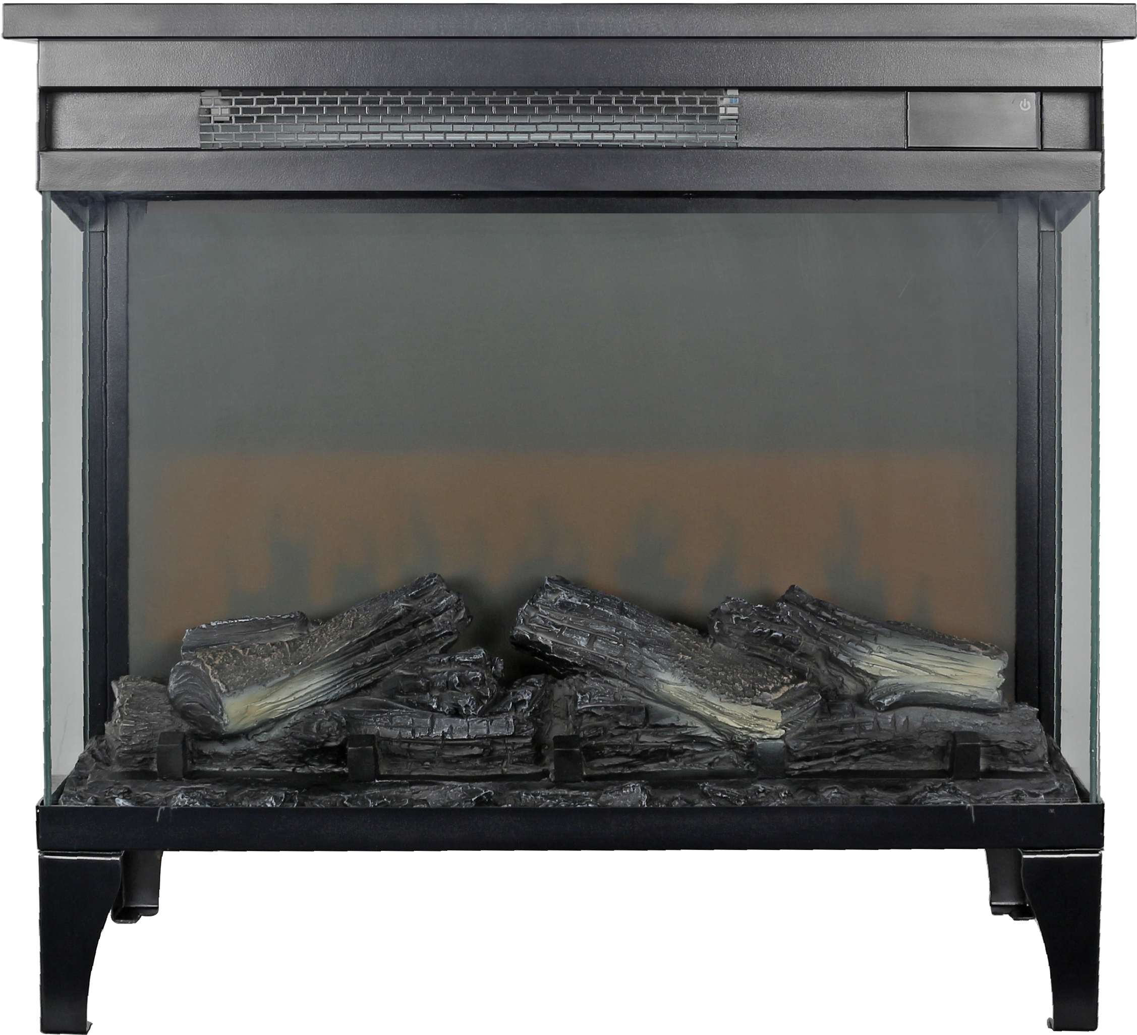 24 Inch Three-Sided Glass Electric Fireplace