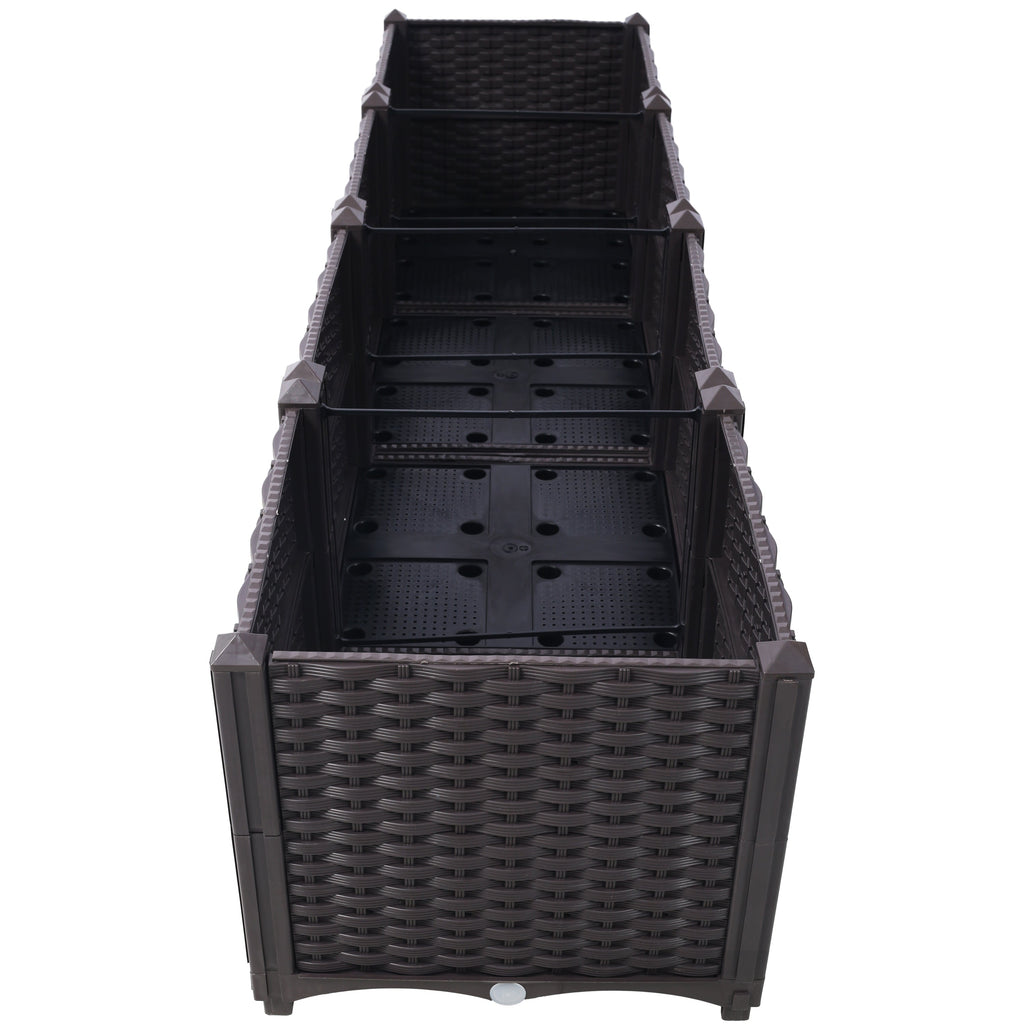 Deep Raised Garden Bed Plastic Planter Boxes