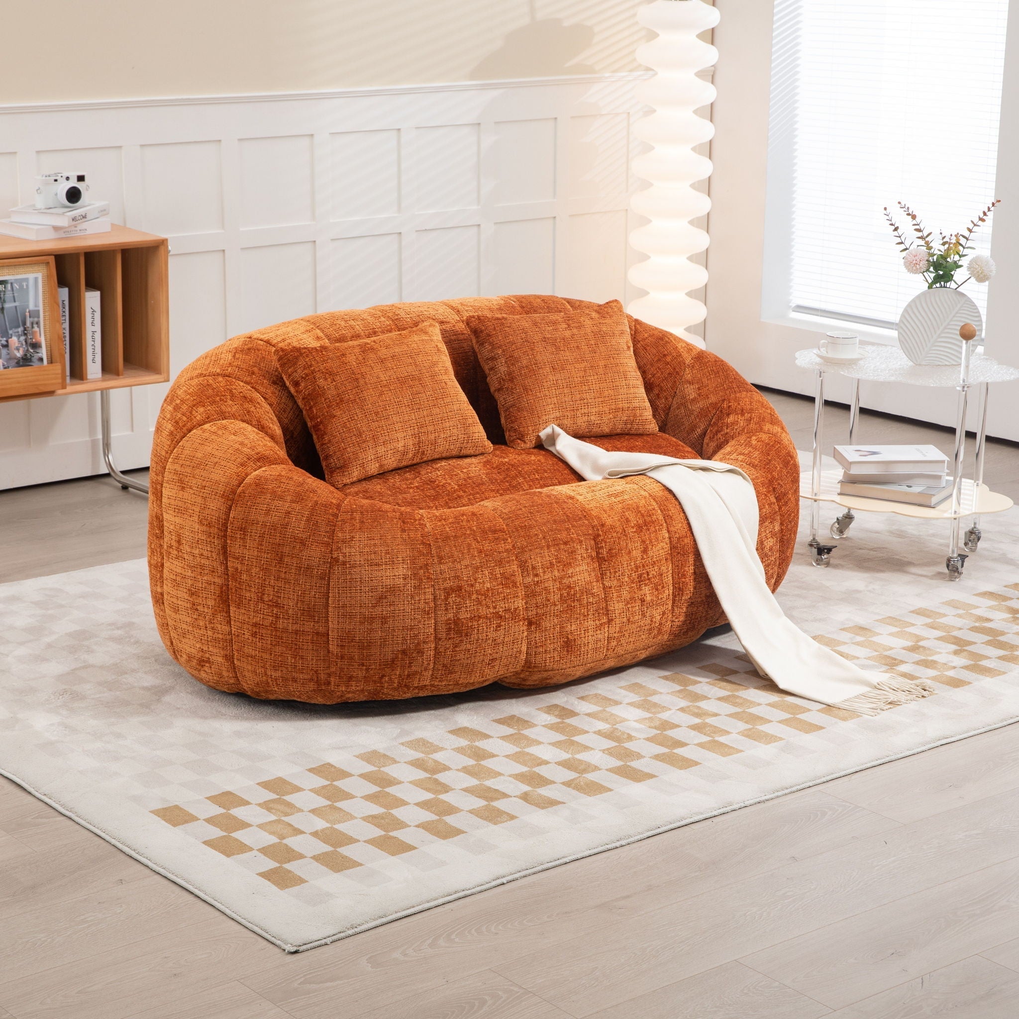Bean Bag Lazy Sofa, Durable Comfort Lounger High Back Bean Bag Chair Couch