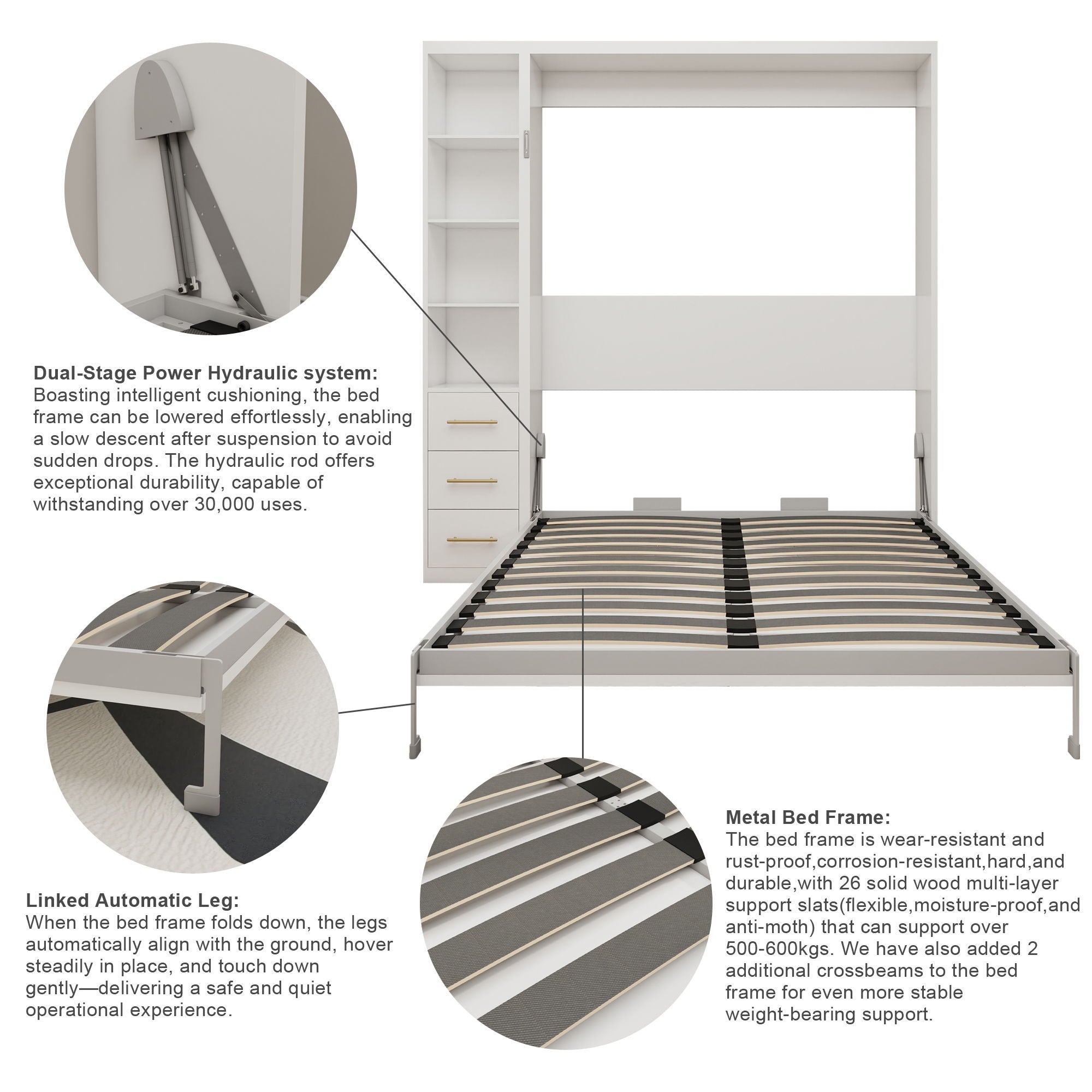 Folding Vertical Murphy Wall Bed