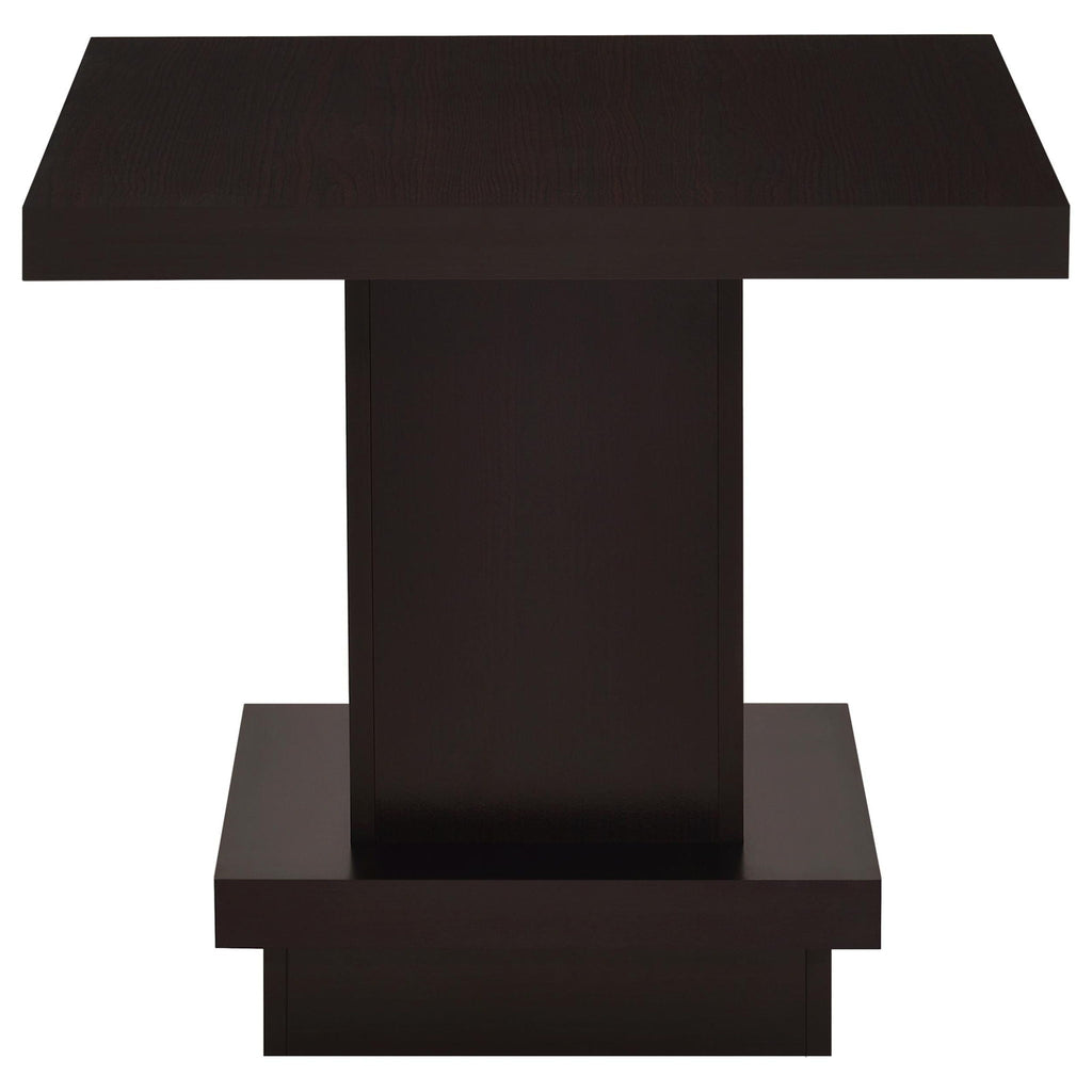 Reston 3-piece Square Coffee and End Table Set Cappuccino