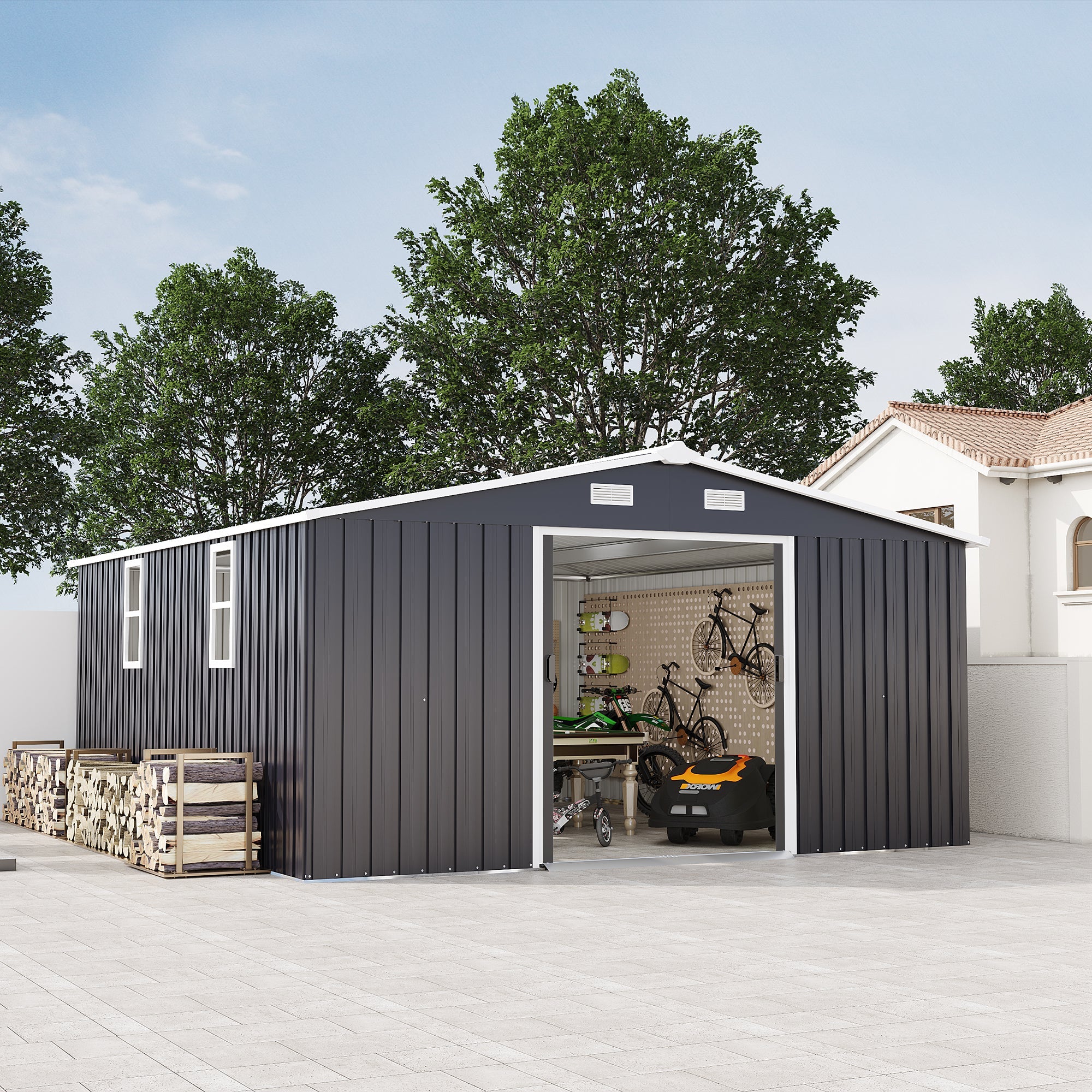 Campcraft 10x12ft Color Steel Plate Storage Shed