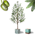 Artificial Olive Tree with Water Droplets
