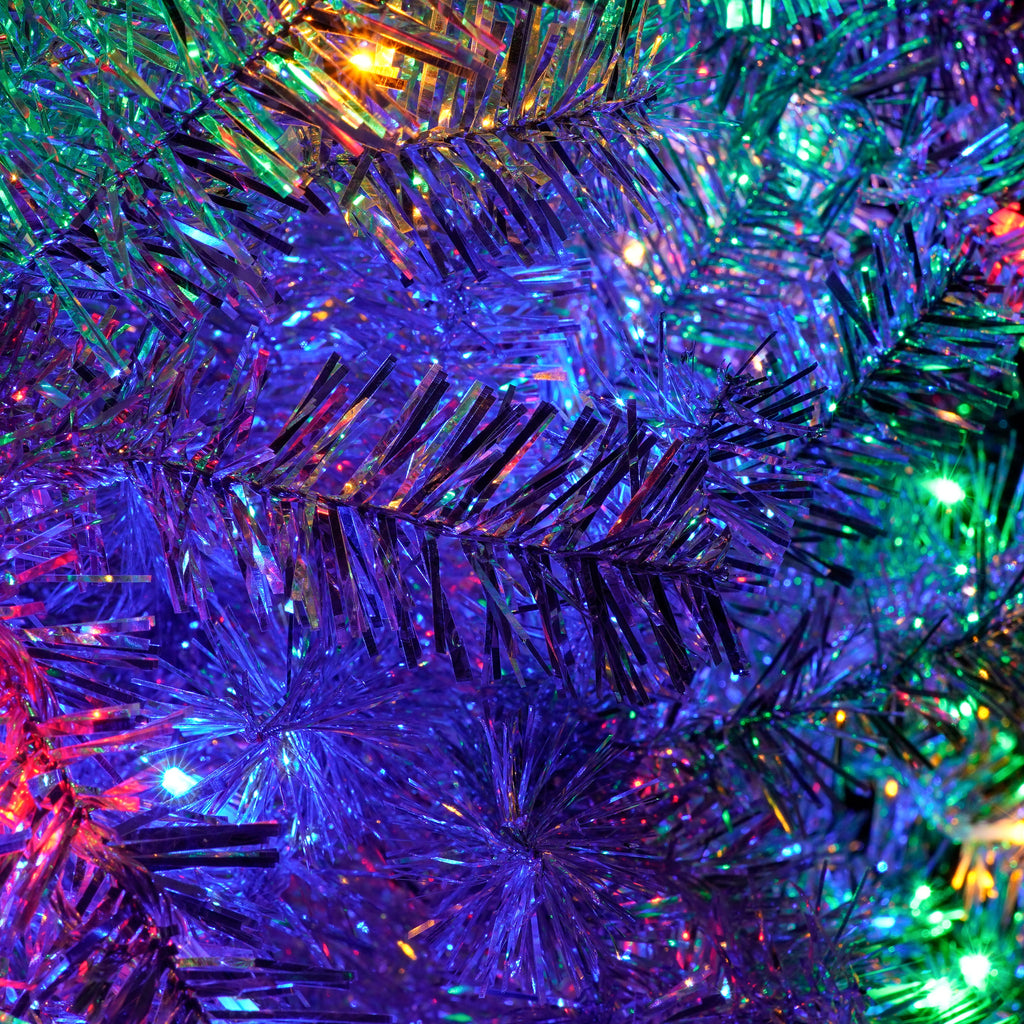 6FT Sliver Pre-Lit Artificial Christmas Tree
