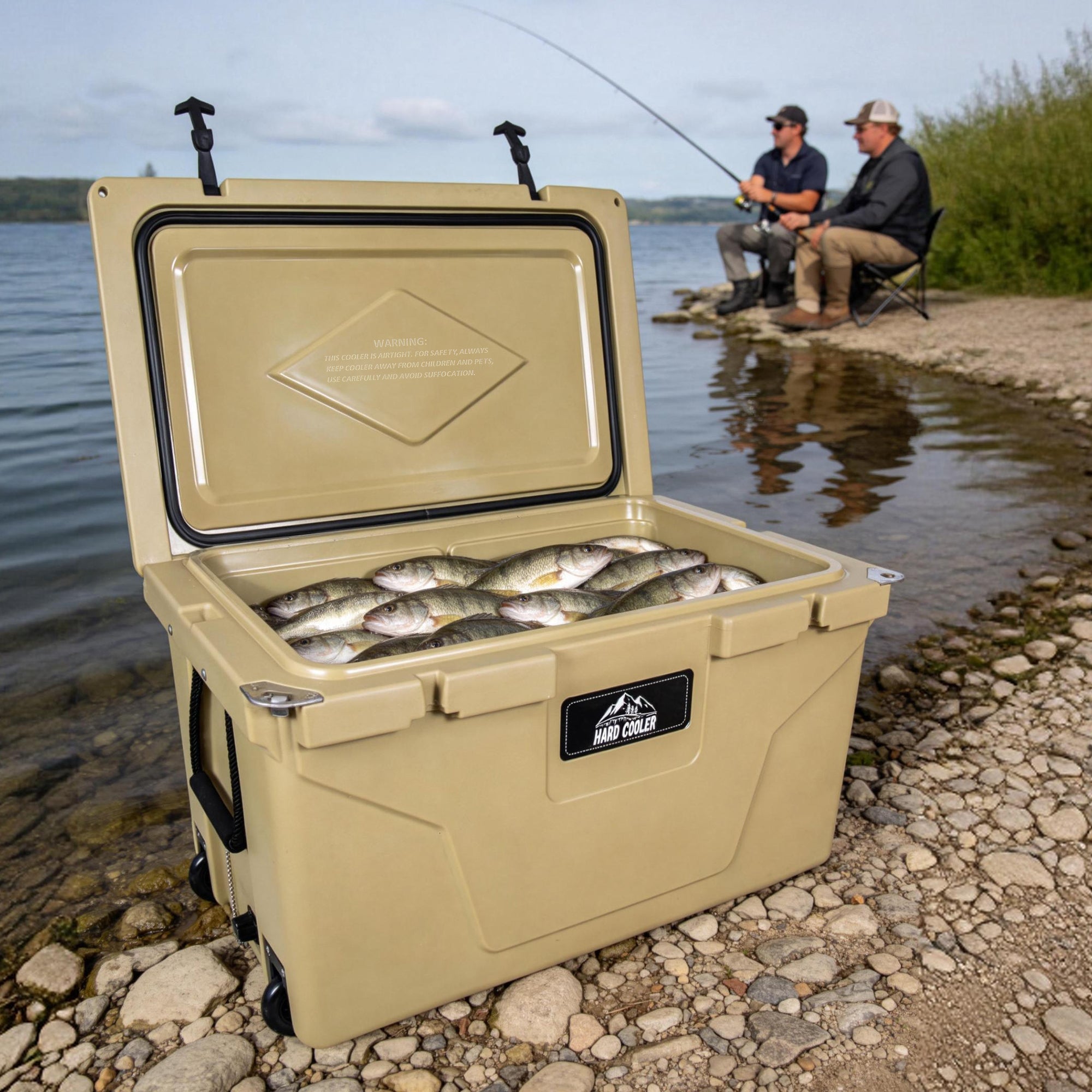 85 Quart Khaki Bear-Resistant Rotomolded Cooler