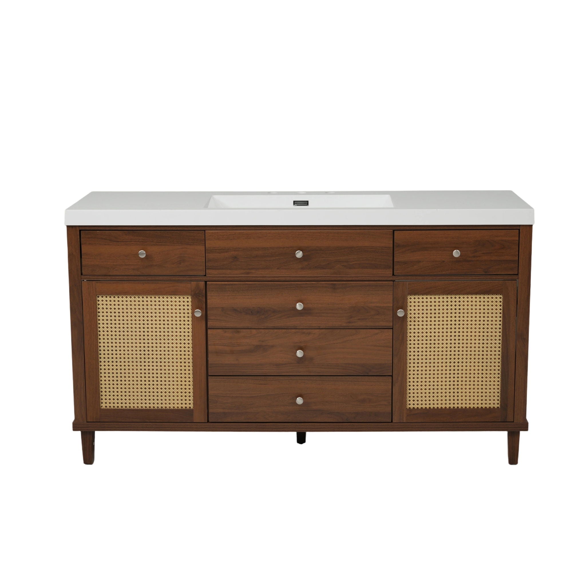 Bathroom Vanity With Sink, 5 Legs, Soft Close Drawers