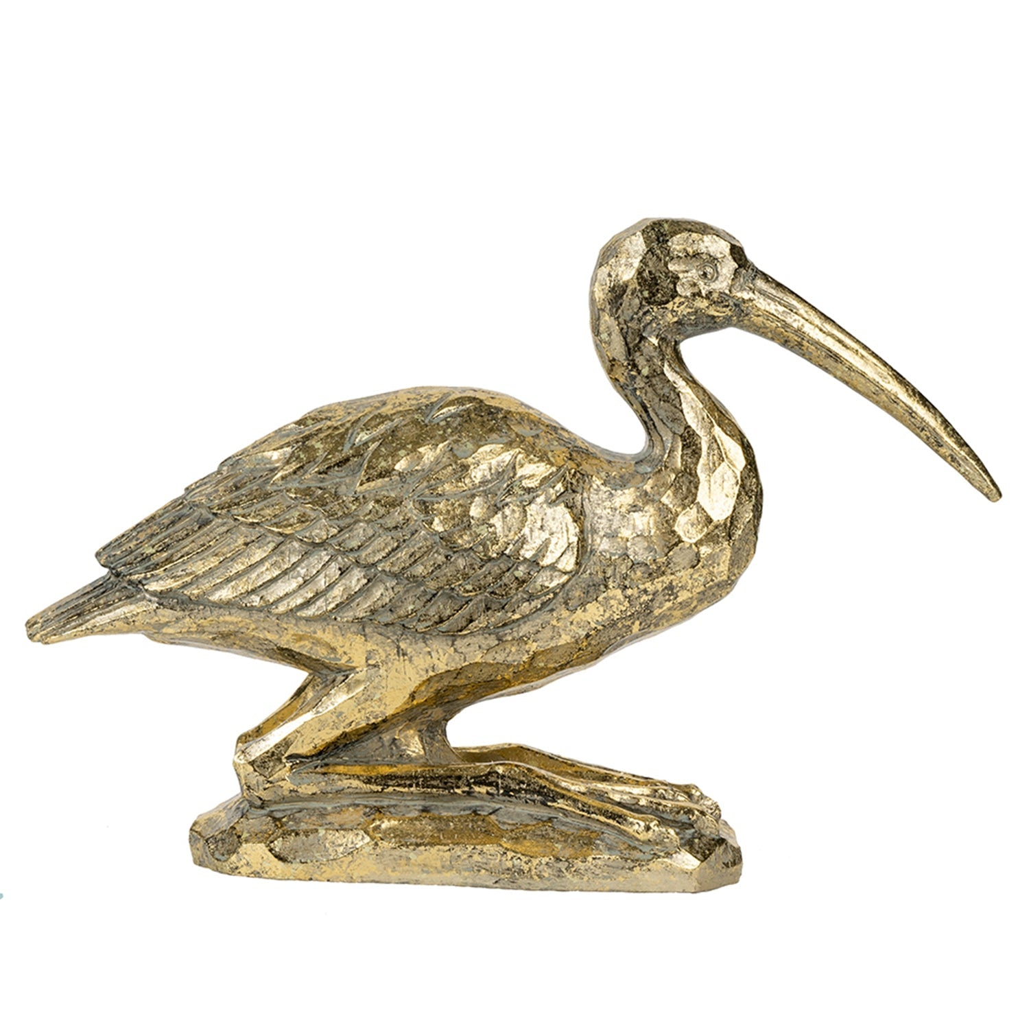 7.1x10.4x3" Kneeling Crane Figurine