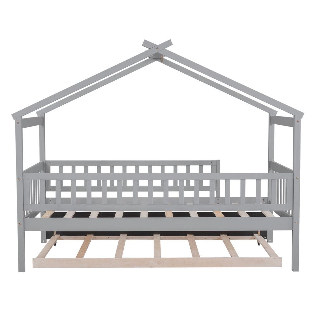 Creativity House Bed With Twin Size Trundle
