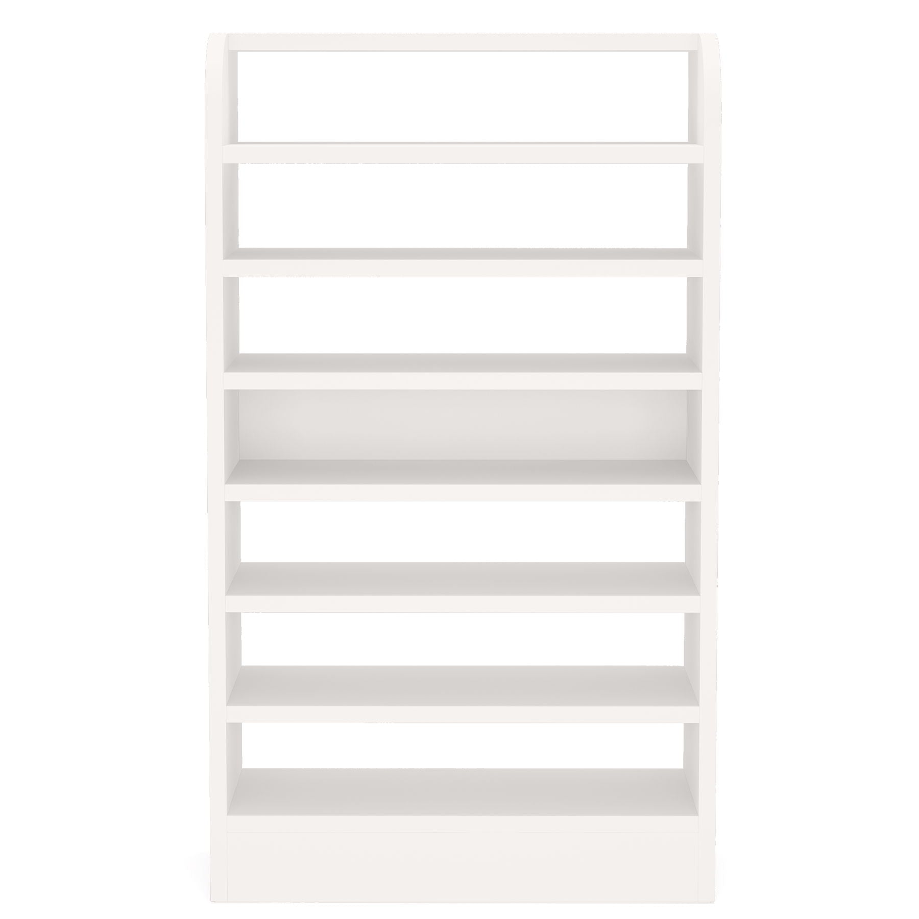 8 Tier Tall Shoe Rack, Wooden Shoe Storage Cabinet, Entryway Organizer - White