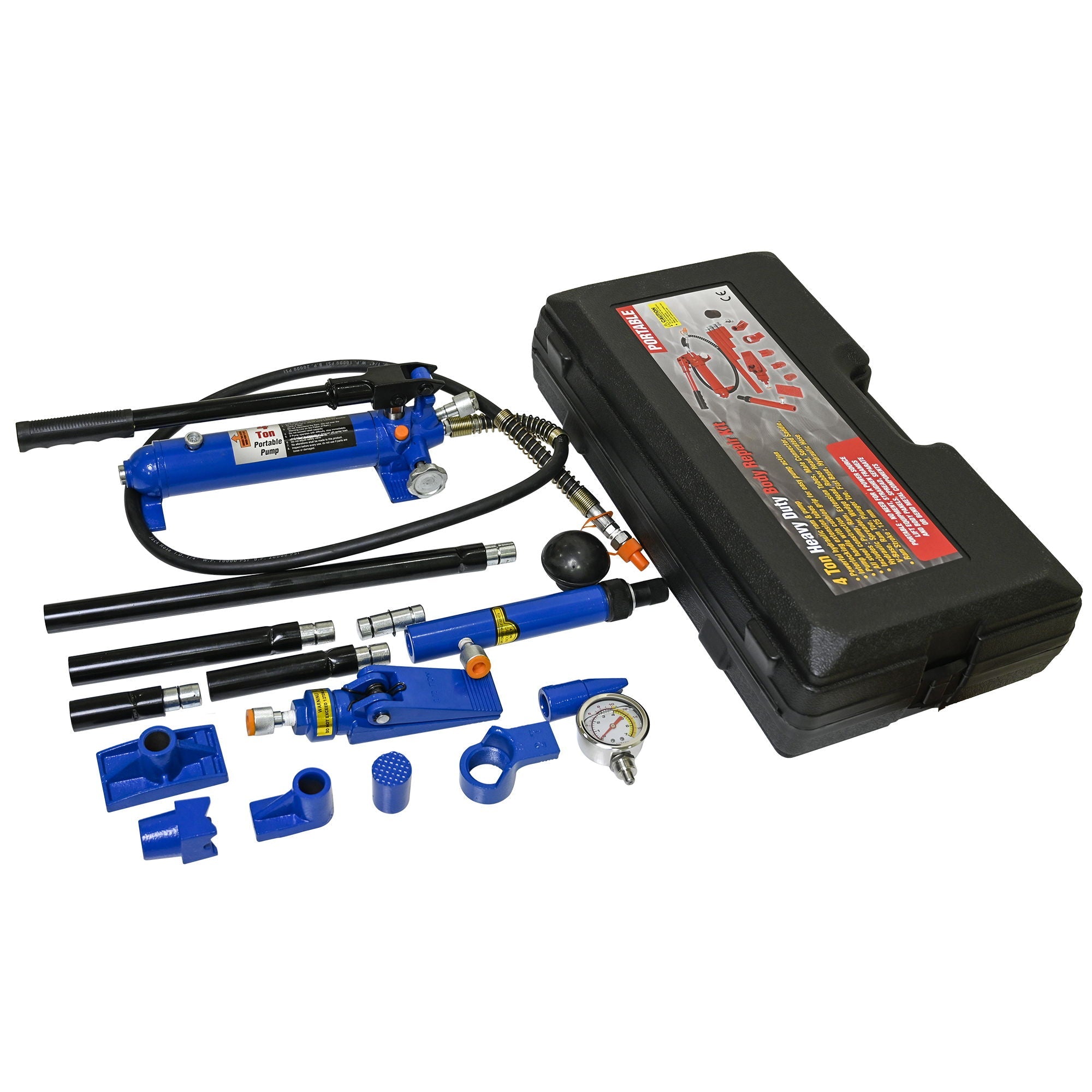 4T Separating Hydraulic Jack, Sheet Metal Separating Jack, Separating Hydraulic Combination To Repair The Depression - Black / Blue