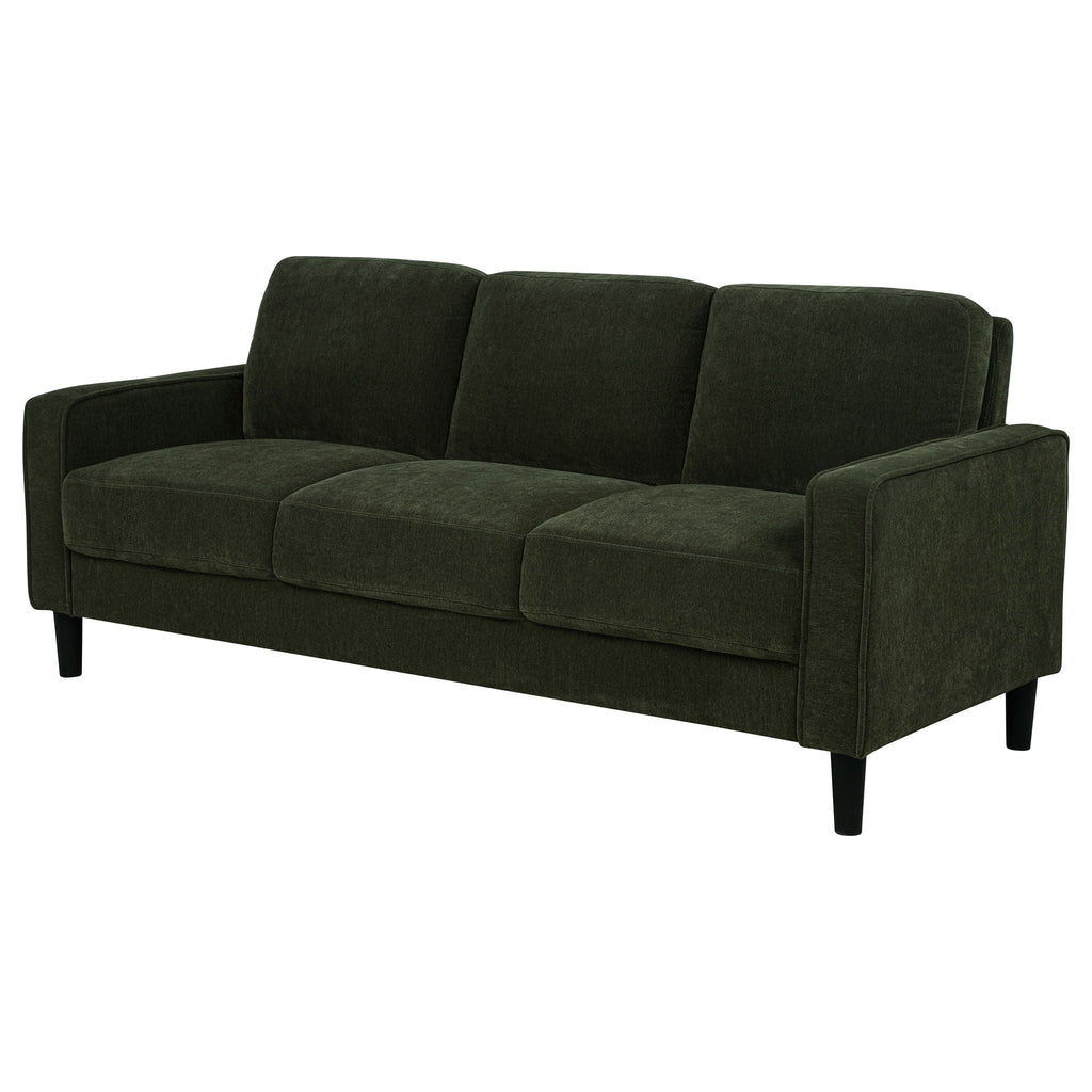Ruth 77-inch Fabric Upholstered Track Arm Sofa Matcha Green