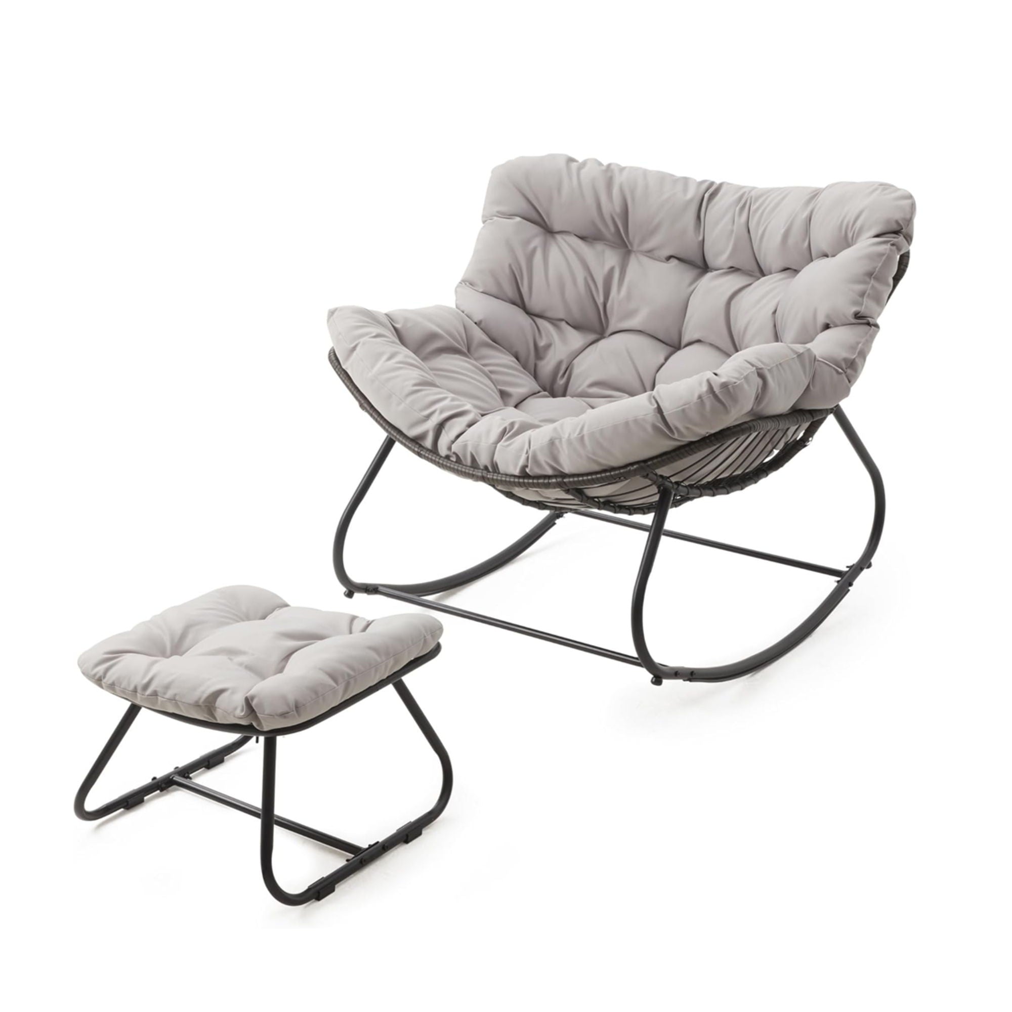 Egg Rocking Chair With Ottoman