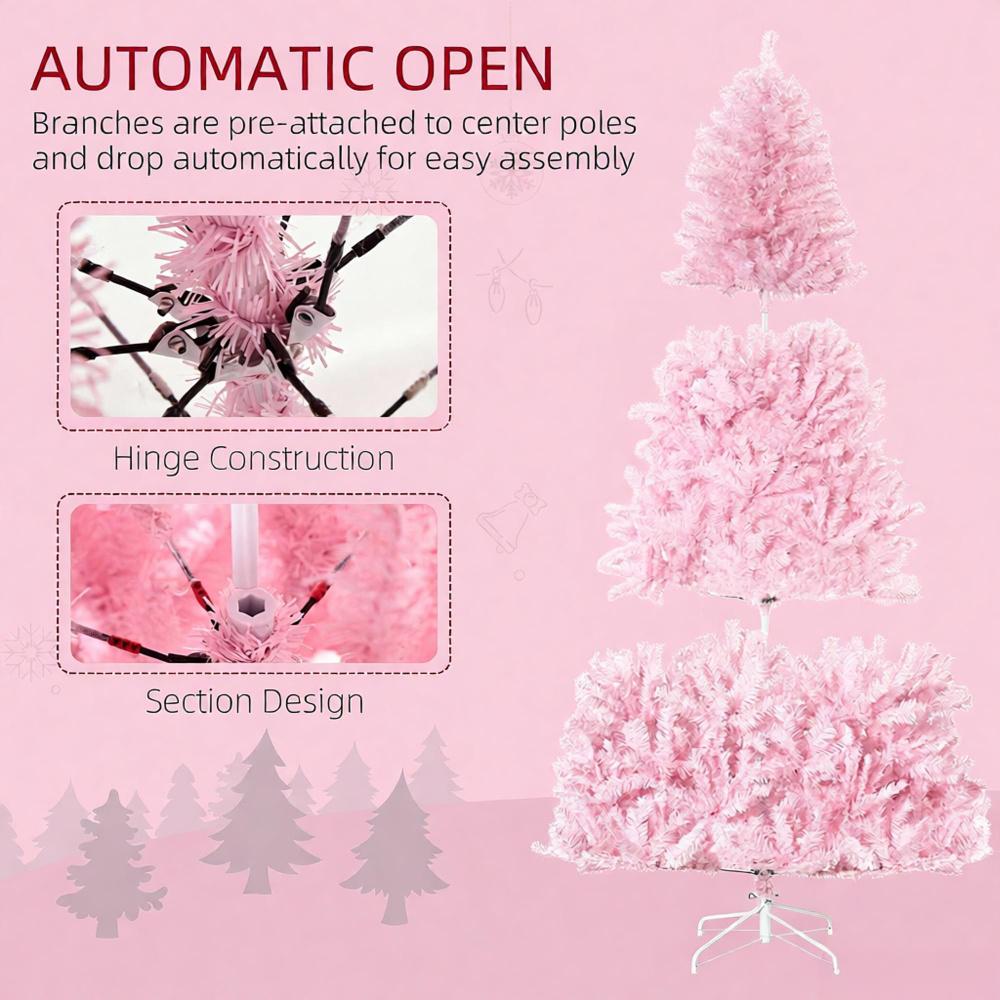 Artificial Christmas Tree - Pink 7ft