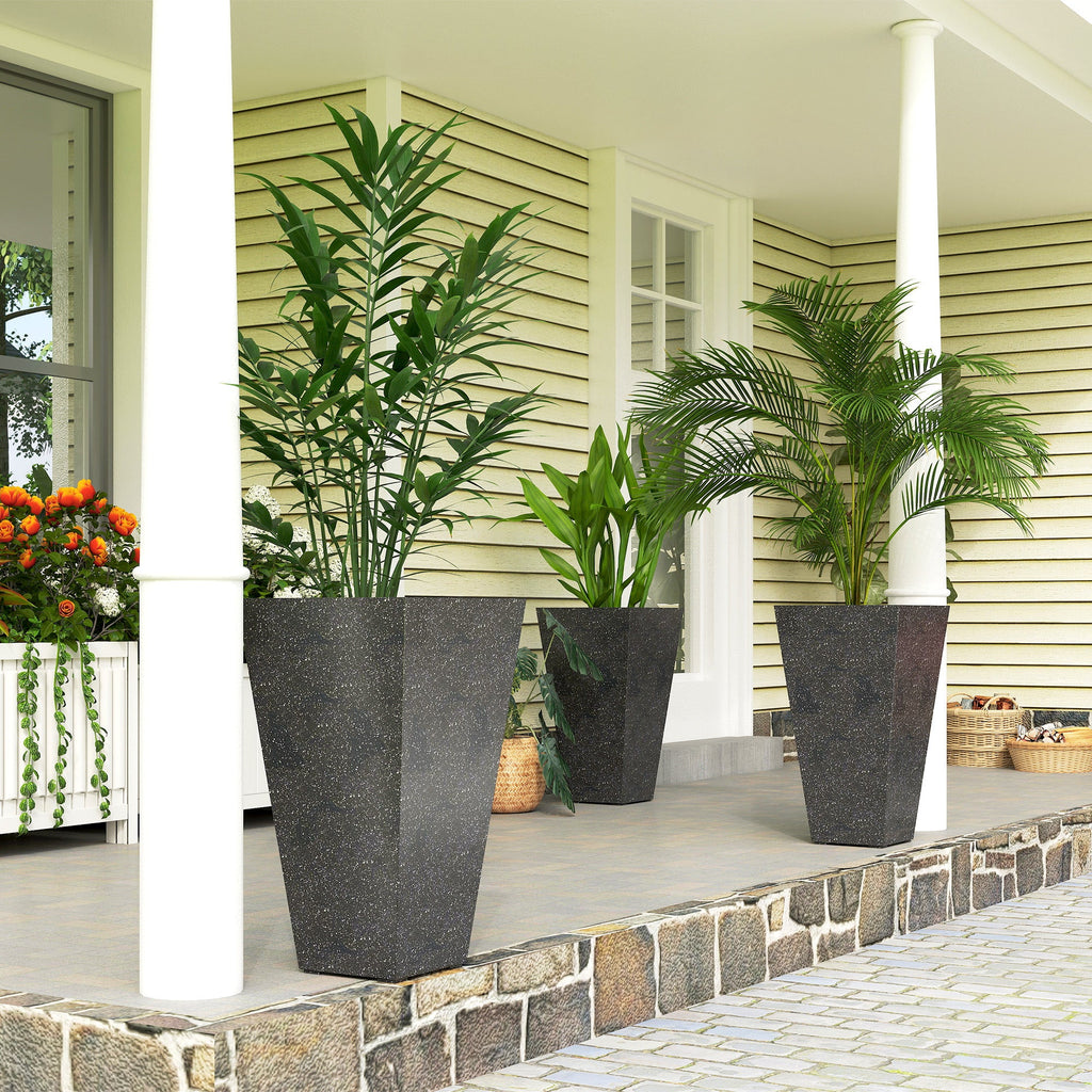Outsunny 28" Tall Planters, Set of 3