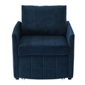 Upholstered Convertible Sleeper Sofa With 5 Position Backrest, Side Pockets, Storage