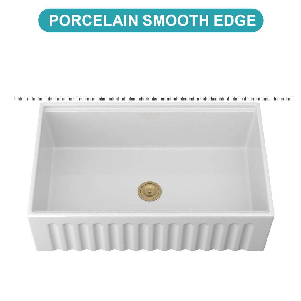 Workstation, Single Bowl Apron Front Kitchen Sink - White