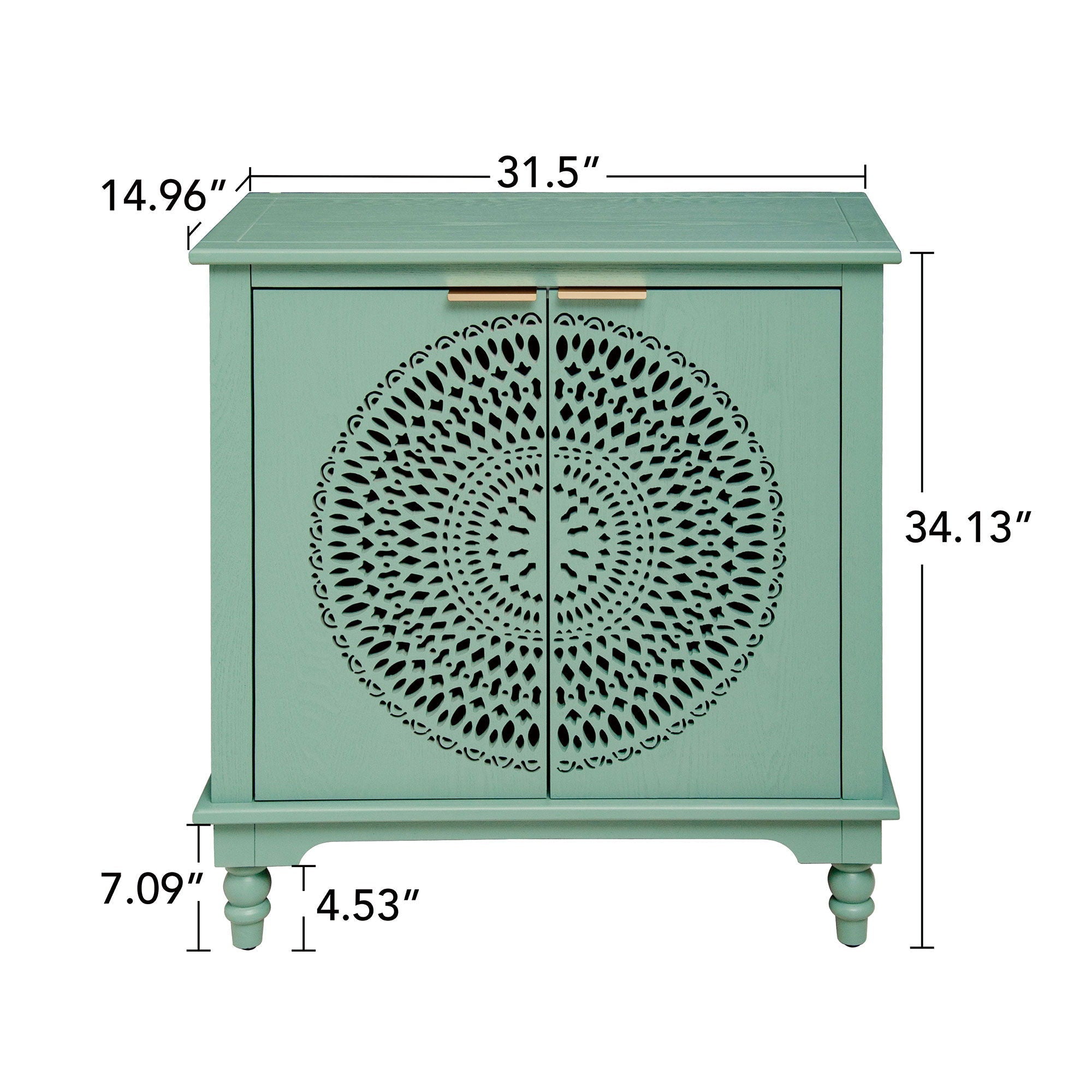 Hollow - Carved 2 Doors Accent Cabinet