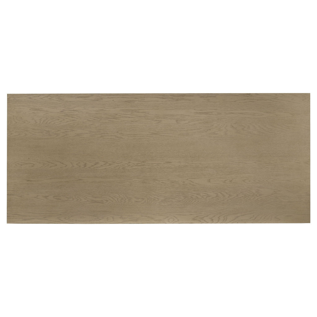 Decker 7-piece 82-inch Rectangular Dining Set Grey and Natural Oak
