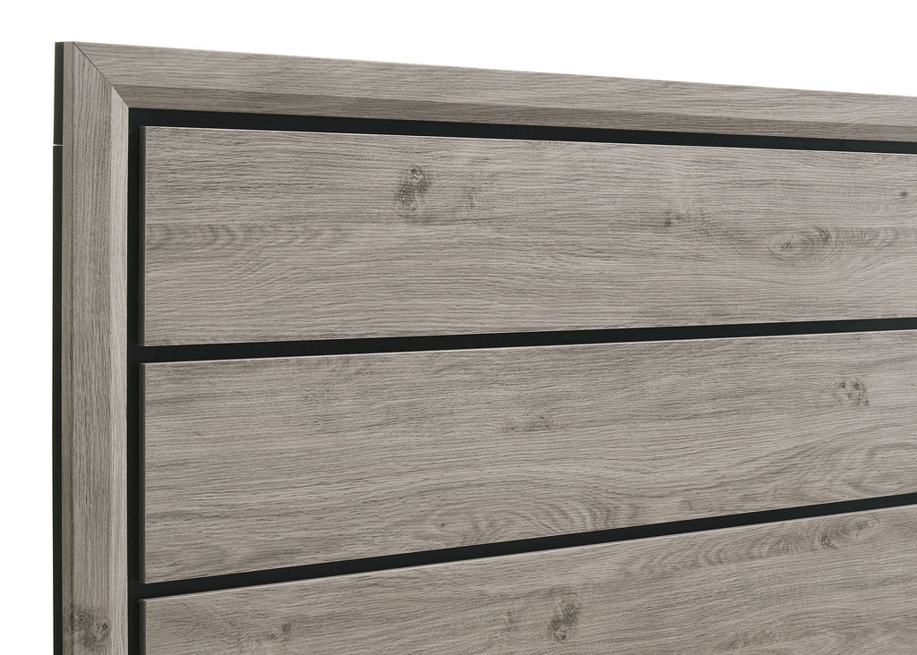 Valen Wood California King Panel Bed Light Taupe