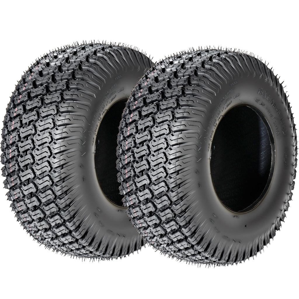 Set of 2 15x6.00-6 Lawn Mower Tires