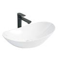 White Oval Ceramic Vessel Sink